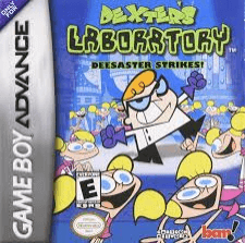 Dexter's Laboratory Deesaster Strikes box art for GameBoy Advance